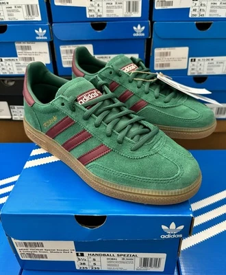 Adidas Handball Spezial - UK Size 5 (US 5.5/EU 38) Green & Burgundy BNIBWT - Image 1 of 4