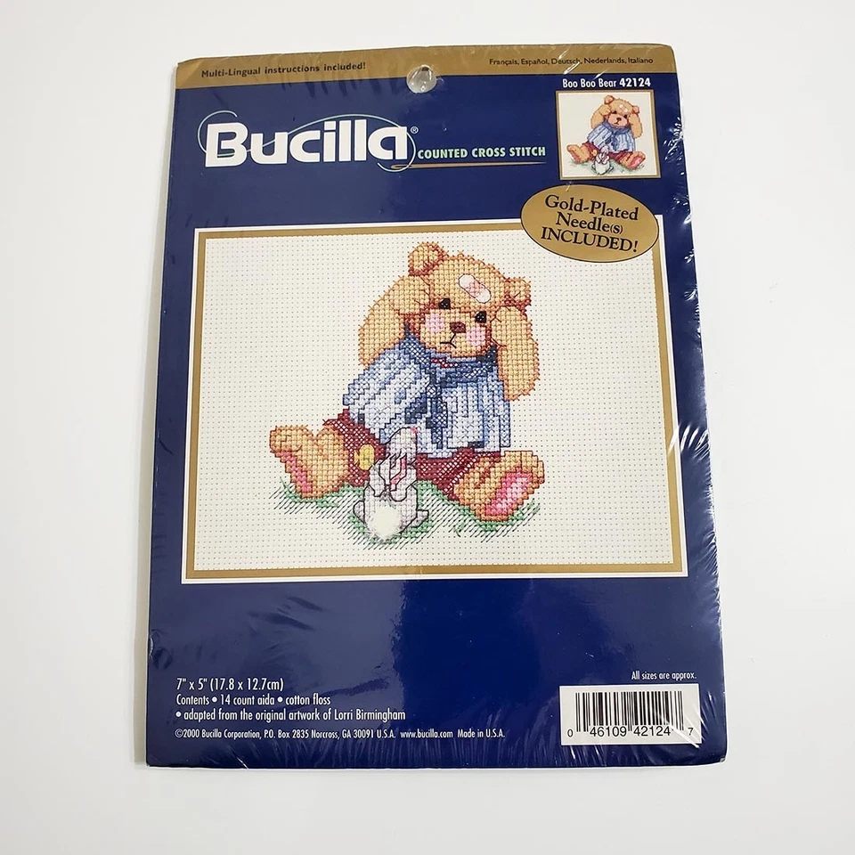 Bucilla Counted Cross Stitch Kit #42124 Boo Boo Bear 7x5