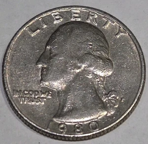 1980 P Washington cuarto relleno marca de ceca error circulado - Imagen 1 de 3