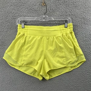 Lululemon Hotty Hot Shorts 2.5" High Rise Electric Lemon Athletic Gym Women's 8 - Picture 1 of 8