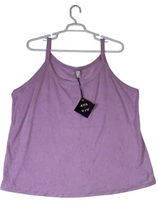Ava & Viv Lavender Women’s Tank Top Plus Size 3X - Picture 1 of 7