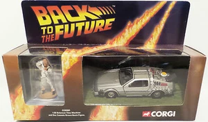BACK TO THE FUTURE DELOREAN TIME MACHINE & DOC EMMET'S BROWN RESIN FIGURE SET - Picture 1 of 12