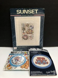 Craft Lot Cross Stitch Embroidery Kits New & Used Missing Floss Lot #4 - Picture 1 of 4