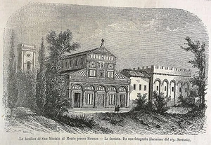 1861 LA BASILICA DI SAN MINIATO AL MONTE FIRENZE - Imagen 1 de 1