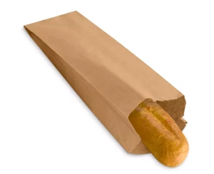 100 - Quart Kraft Paper Bread Liquor Wine Bottle Bag 35# 4.5"x2.5"x16" - Picture 1 of 2