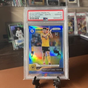 Morgan Gibbs-White Prizm EPL #177 RC 2019-20 PSA 10/199 Blue Rookie Forest - Imagen 1 de 2