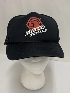 Vintage Black Matco Tools Mesh Foam Snapback Trucker Hat Cap  - Picture 1 of 4