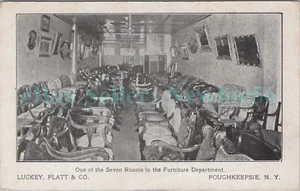 Poughkeepsie NY - LUCKEY PLATT DEPARTMENT STORE FURNITURE - Postcard - Picture 1 of 2