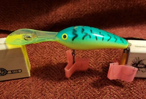VINTAGE RAPALA GLOW IN THE DARK CRANKBAIT FISHING FISH LURE - Picture 1 of 10
