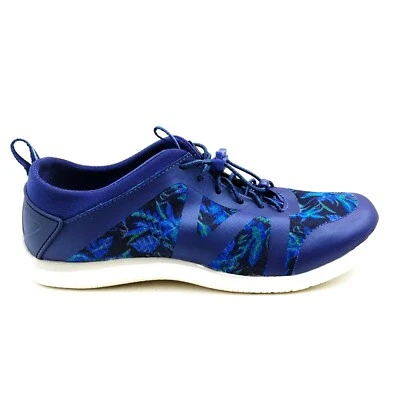 Zapato de agua Lands End para mujer con cordones azul marino estampado plantilla acolchada talla 6 D Foto 1 de 4