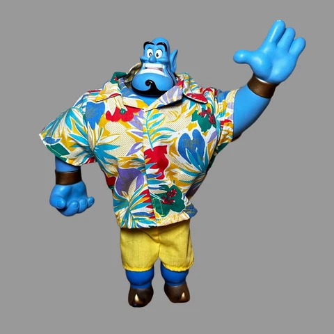 Vintage 1993 Disney Aladdin Genie Tourist No Goofy Hat Mattel Vinyl Figure Cover