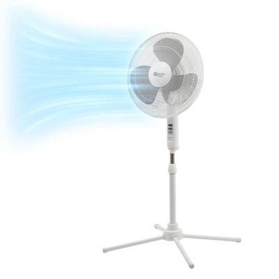 Comfort Zone 16" 3-Speed Oscillating Pedestal Fan with Adjustable Tilt & Height - Image 1 of 4