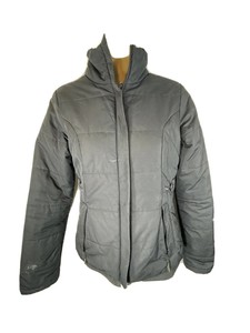 Veste d'hiver manteau d'hiver femme tampon matelassé noir à fermeture éclair complète Oakley taille petite