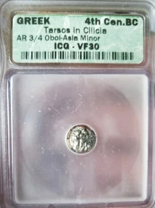 Tarsos in Cillcia,400 BC. AR 3/4 Obol-Asia Minor, ICG VF30 - Picture 1 of 2