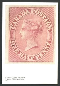Postcard 1/2 Pence Queen Victoria Stamp National Postal Museum Ottawa ONT - Picture 1 of 2