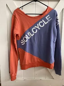 Women’s Soul Cycle Sweatshirt- Size Small - Orange And Purple - Picture 1 of 4