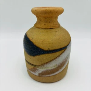 Small Signed ALFA DOM Glazed Stoneware Art Pottery Vase Dominican Republic - Picture 1 of 7