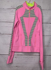 IVIVVA Girls 12 Pink and Neon Perfect Your Practice Full Zip Long Sleeve Jacket - Picture 1 of 7