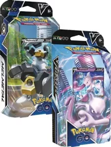 Pokemon Go Mewtwo and Melmetal V Battle Deck Box Sealed Set of 2 - Picture 1 of 1