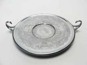 Vintage Continental Silver Co Inc #3738 Round Serving Tray CA1A1910 - Picture 1 of 6
