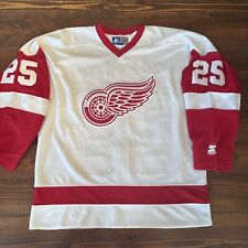 Darren McCarty Detroit Red Wings Starter Jersey Adult Large White Clean Sewn Vtg