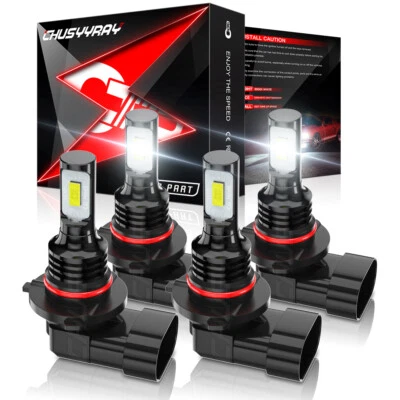 For Chevy C1500 2500 3500 1990-98 6000K LED Headlight Bulbs Hi Lo Beam Combo Kit - Image 1 of 4