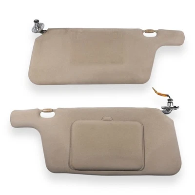 1988-1990 Honda Accord Driver & Passenger Side Sun Visor Pair Set Tan Brown - Image 1 of 4