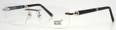 Gafas sin montura rectangulares plateadas para hombre Montblanc MB483 016 58-15-140 B:37 A Foto 1 de 4