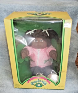 NIB 1985 Vintage Black Girl Doll Cabbage Patch Kids #3900 Pink Jacket - Picture 1 of 3