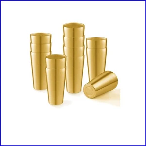 Paquete de 12 tazas aislantes de acero inoxidable dorado de 18,6 oz - perfectas para todas las ocasiones - Imagen 1 de 9