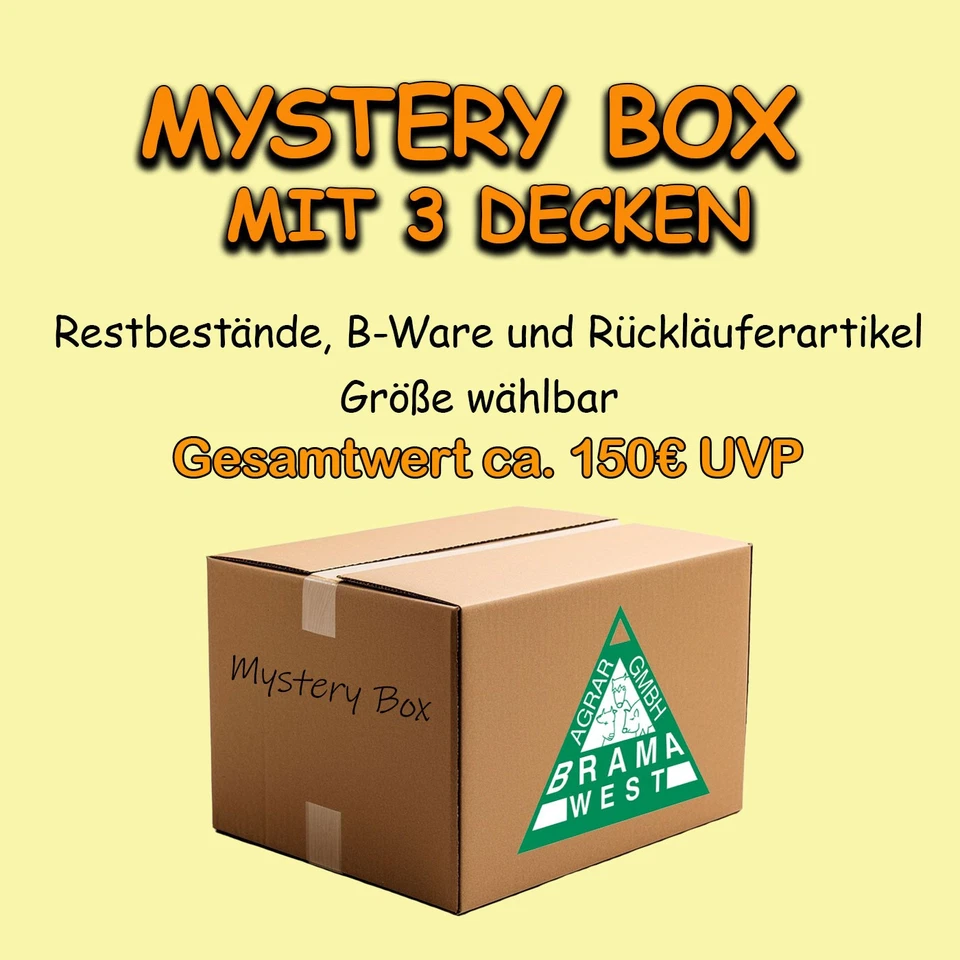 BRAMA-WEST Mysterybox Pferdedecken Abschwitzdecke Regendecke Fliegendecke Paket