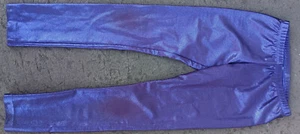 Stylish cheery City Threads shiny purple metallic mermaid girls' leggings sz 7 - Picture 1 of 3