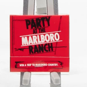 Streichholzheftchen Party auf der Marlboro Ranch Werbung - Bild 1 von 4