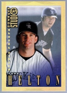 TODD HELTON /300 $120++ MINT ROCKIES GOLD PRESS PROOF #63 SP 1998 DONRUSS STUDIO