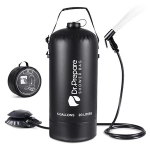 Camping Shower 5 Gallons/20L Portable Camp Shower with Foot Pump Dual Shower ... - Picture 1 of 7