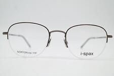 Glasses i spax NORTON Braun Metallic half Rim Frames Eyeglasses New