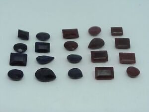 220Carats 20 Pieces Mix Ruby Sapphire Color Enhanced Gemstones Pack Lot EL1326