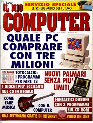 Rivista mensile IL MIO COMPUTER Anno 1 n.1 Febbraio 1996 con CD-ROM allegato  - Immagine 1 di 3