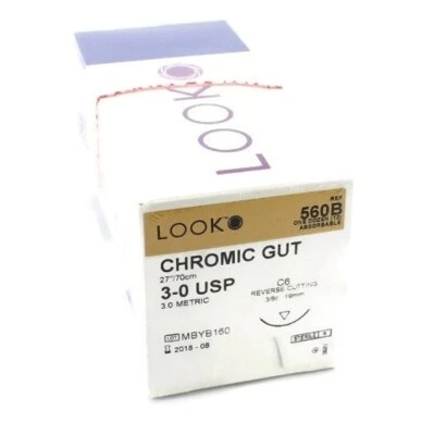 SURGICAL SPECIALTIES LOOK Chromic Gut C6/3-0 USP/27" Absorbable Sutures 560B 12/bx by SURGICAL FRESH