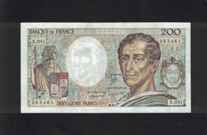 FRANCIA 200 FRANCOS 1987 Pick P. 155 billetes del mundo AU - Imagen 1 de 2