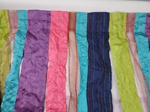 Wamsutta 2 Sheer Curtain Valances with Colorful Streamers 57" x 16" - Picture 1 of 4