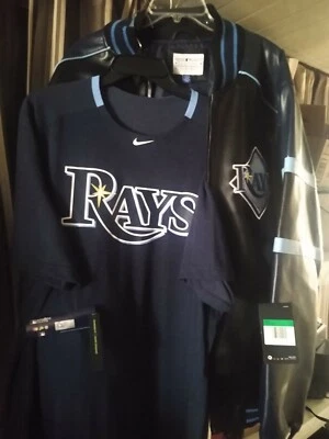 Tampa Bay Rays Jacket Men’s Extra Large MLB Authentic New T-shirt extras - Image 1 of 4