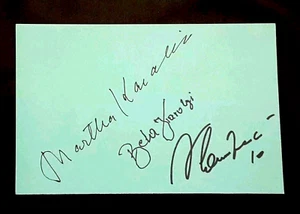 NADIA COMANECI BELA KAROLYI MARTA KAROLYI AUTOGRAPHED SIGNED INDEX CARD 4x6 - Picture 1 of 1