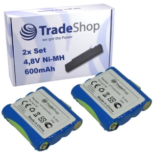 2x bateria premium 600mAh 4,8V Ni-MH do Simvalley WT-100, Switel WT237, Oricom - Zdjęcie 1 z 3