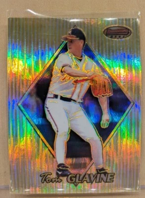 1999 Bowman's Best REFRACTOR #78 Tom Glavine Braves HOF RARE PARALLEL /400 - Image 1 of 2