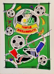 Ugo NESPOLO - Trofeo Birra Moretti - Serigrafia Firmata In Lastra 70x50 - Foto 1 di 5