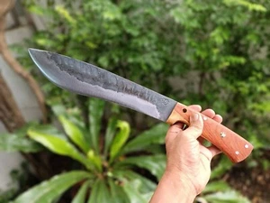 Handmade machete Thai hunting knife 12.7” S50C steel forged, Full-tang rosewood - Picture 1 of 11