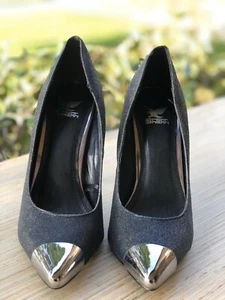 Shiekh Black Glitter High Heels Lightly Used Women Size 7.5 MSRP $40 - Picture 1 of 6