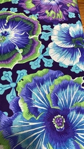 Kaffe Fassett Collective Floating Hibiscus BLUE bty - Picture 1 of 1