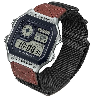 18mm Military Nylon Watch Band Quick Release for Casio AE-1200 F-91W A168W - Image 1 of 4